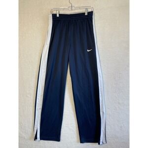 Nike Dri Fit Track Pants Navy Blue White Athletic Joggers Mens Medium